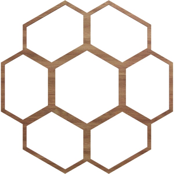 Ekena Millwork Florin Wood Fretwork Pierced Ceiling Medallion, Walnut, 24"OD x 8 1/2"ID x 3/8"T CMWP24X24X0375FOWA - main